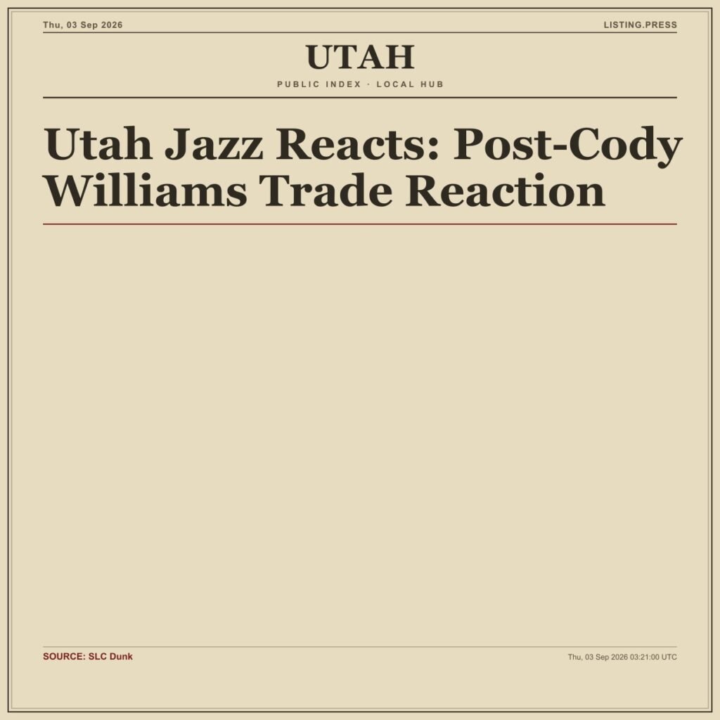 Utah Jazz Reacts: Post-Cody Williams Trade Reaction