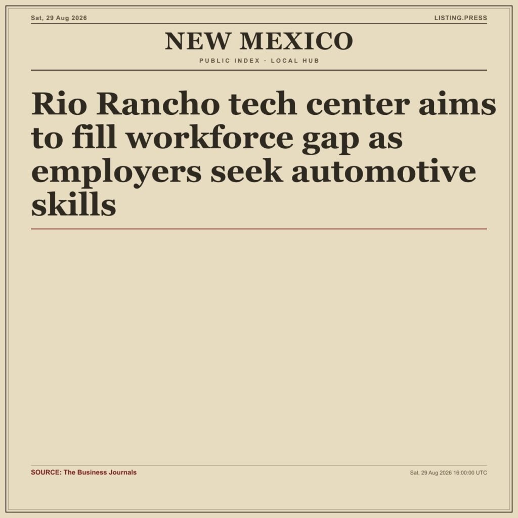 Rio Rancho tech center aims to fill workforce gap as employers seek automotive skills