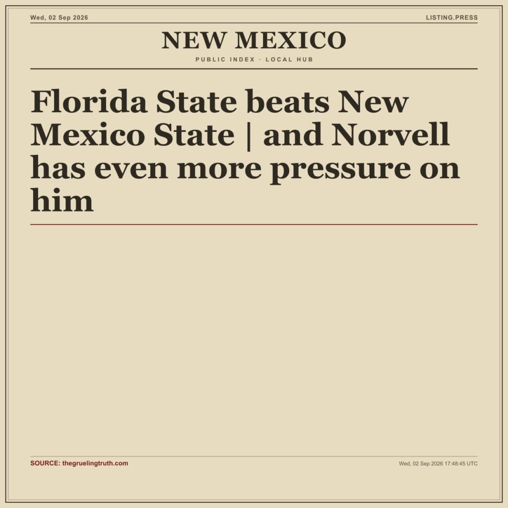 Florida State beats New Mexico State | and Norvell has even more pressure on him