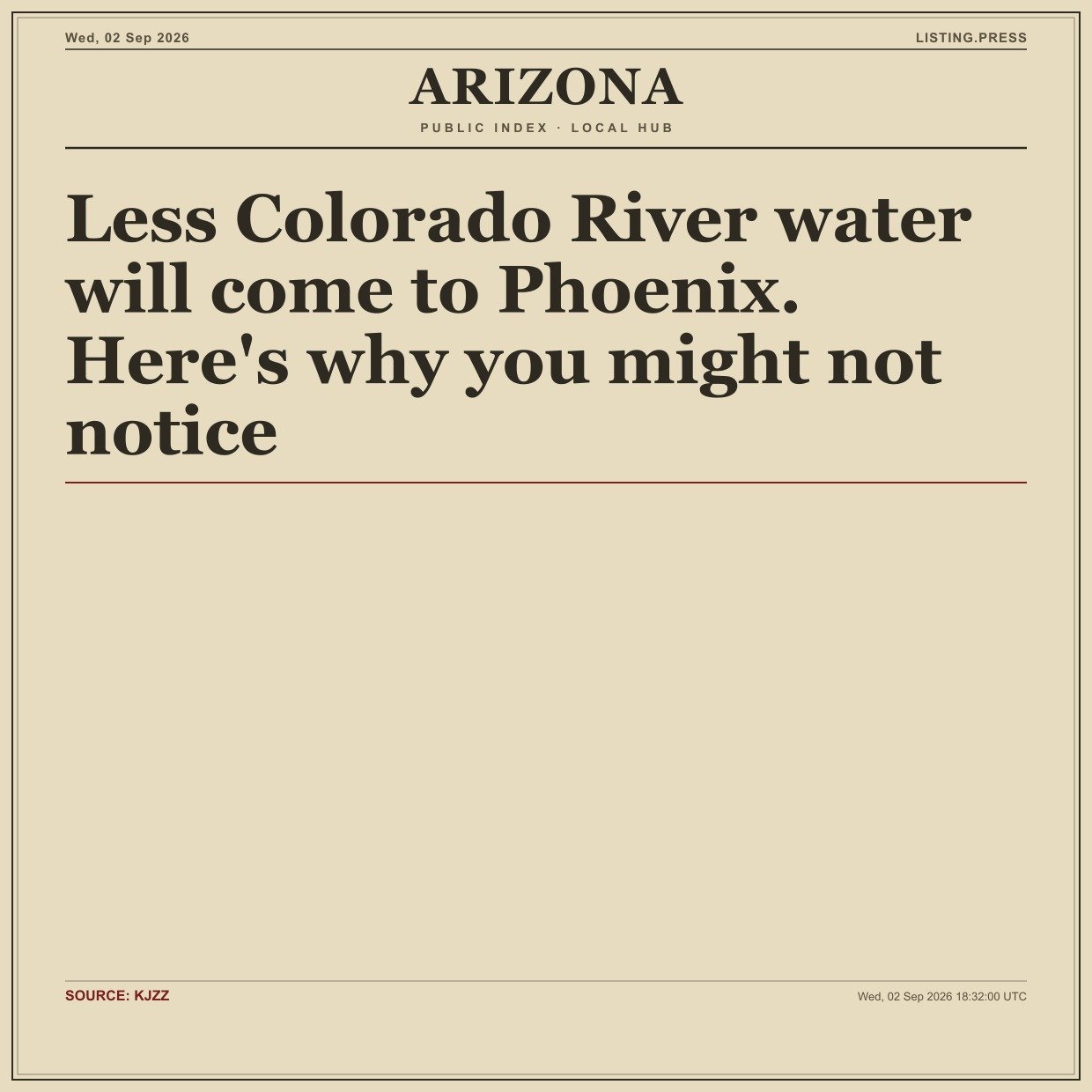 Less Colorado River water will come to Phoenix. Here's why you might not notice