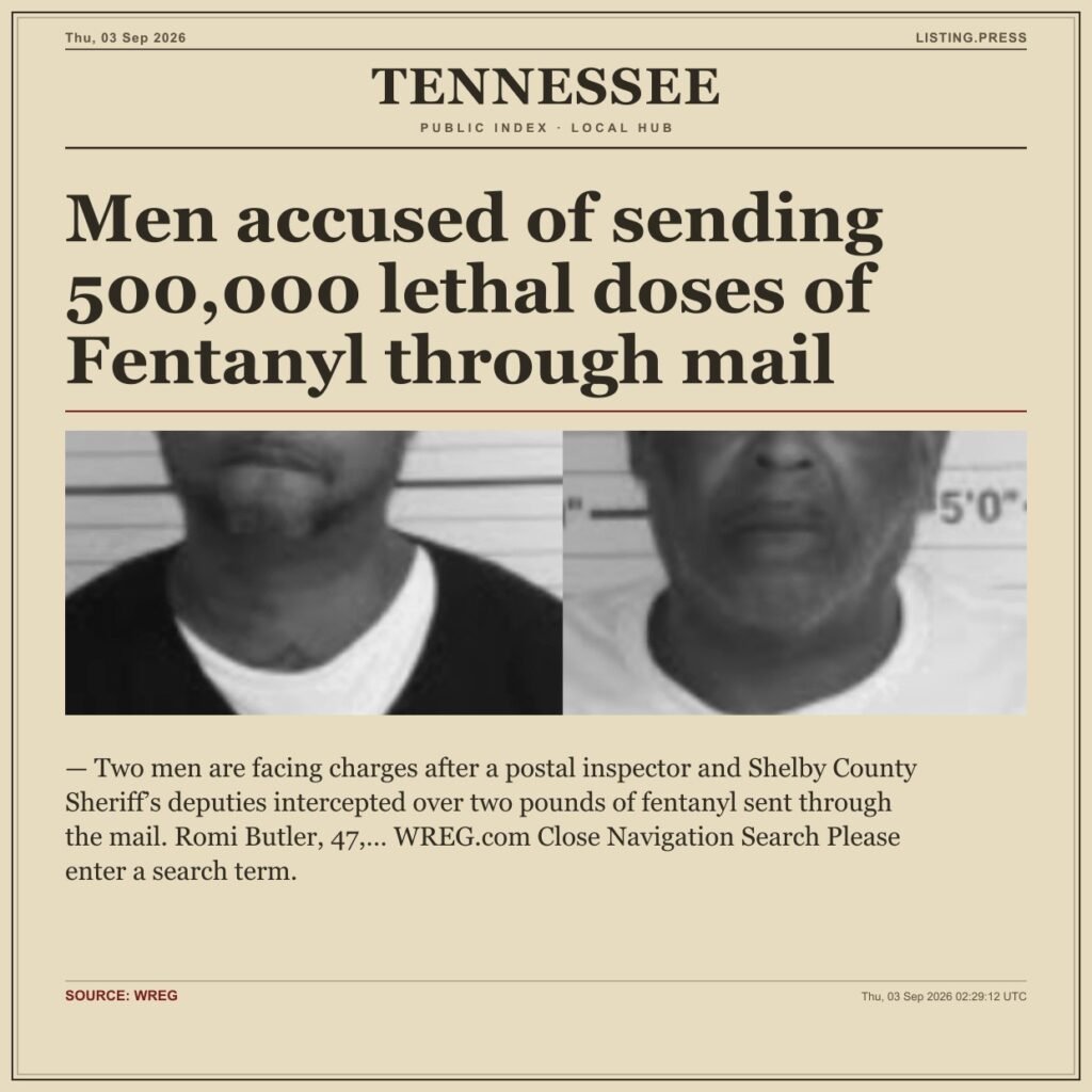 Men accused of sending 500,000 lethal doses of Fentanyl through mail