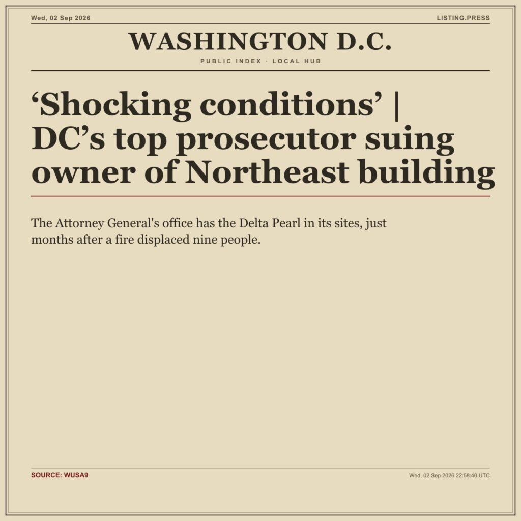 ‘Shocking conditions’ | DC’s top prosecutor suing owner of Northeast building