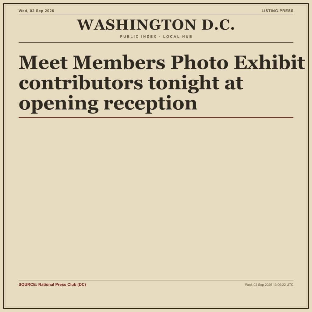 Meet Members Photo Exhibit contributors tonight at opening reception