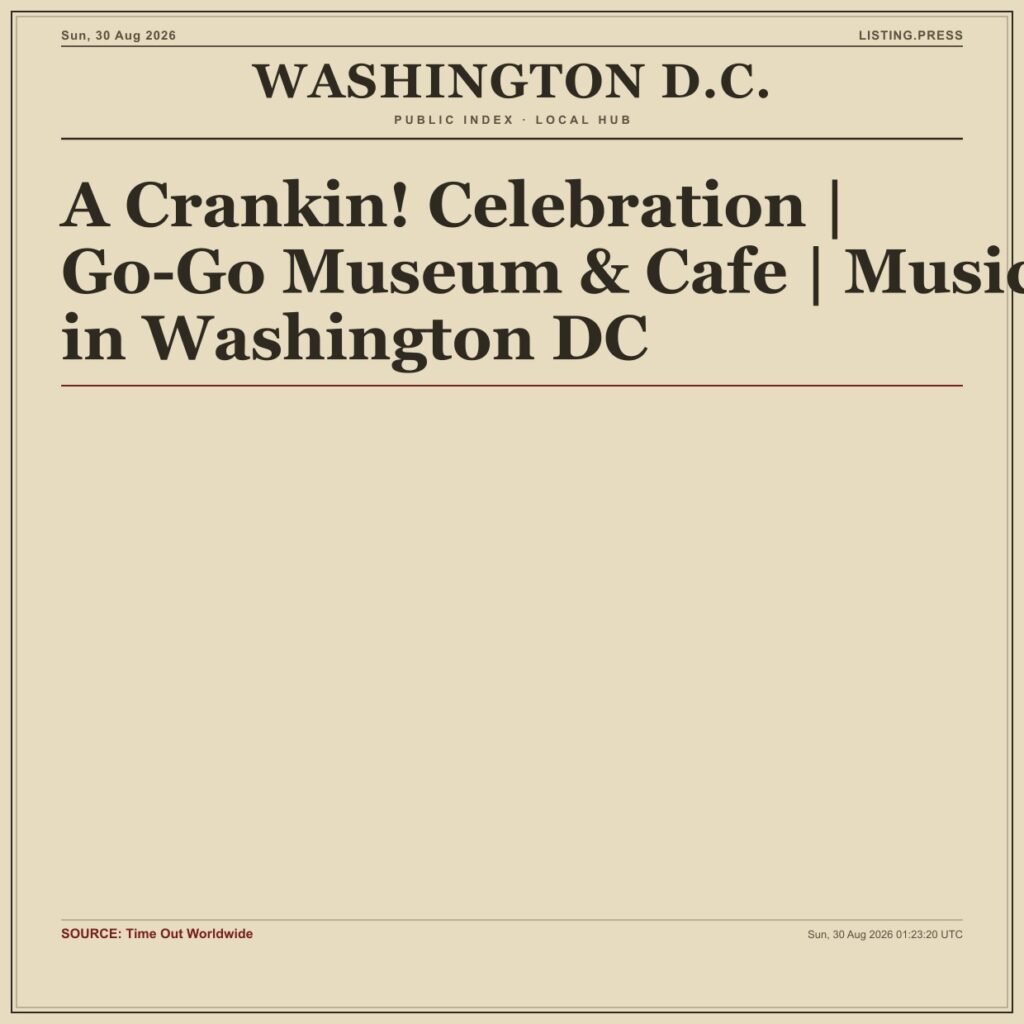 A Crankin! Celebration | Go-Go Museum & Cafe | Music in Washington DC