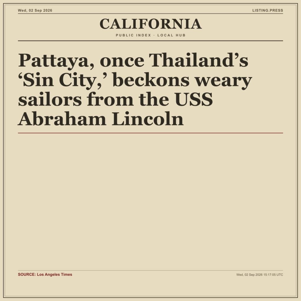 Pattaya, once Thailand’s ‘Sin City,’ beckons weary sailors from the USS Abraham Lincoln