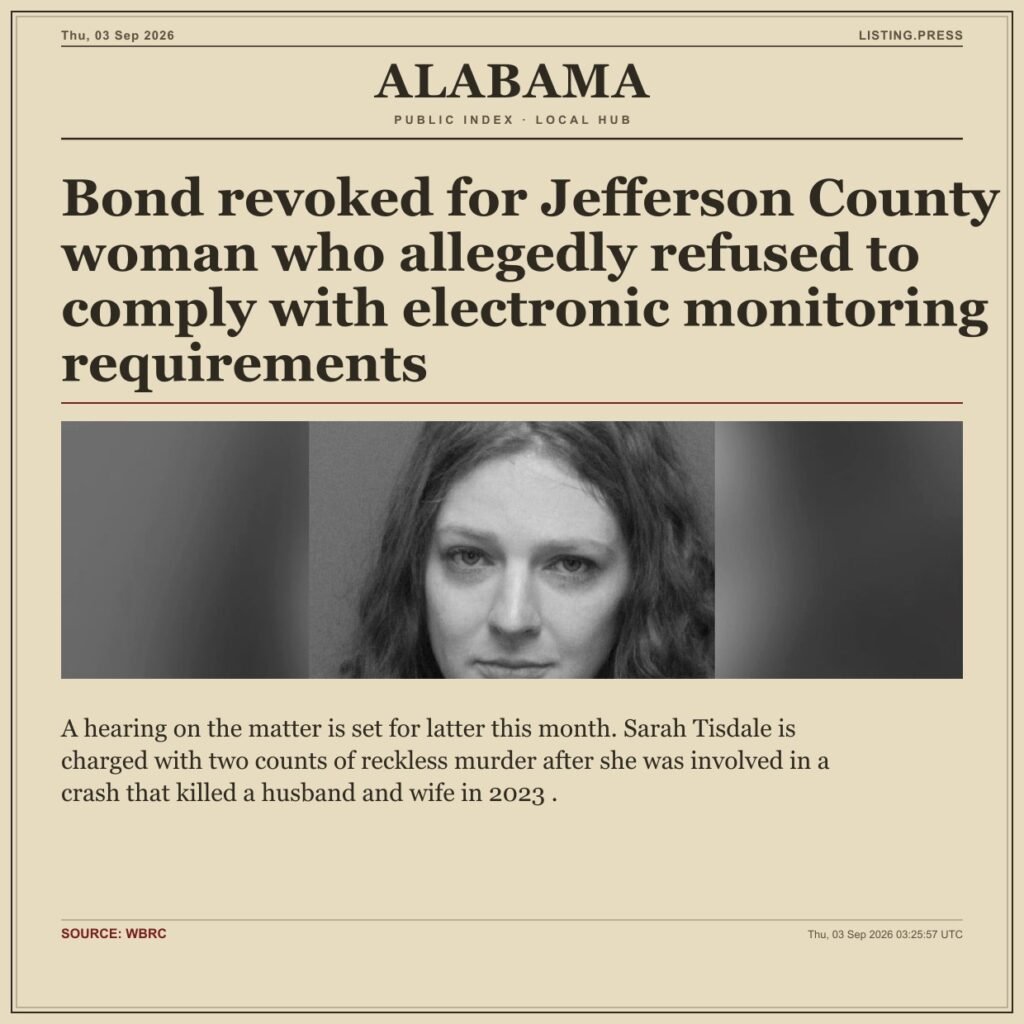 Bond revoked for Jefferson County woman who allegedly refused to comply with electronic monitoring requirements