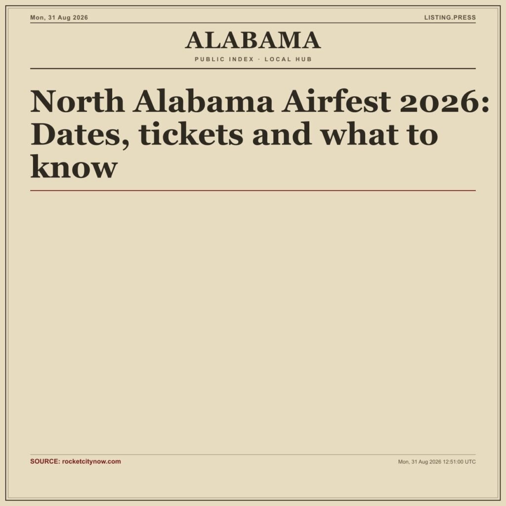 North Alabama Airfest 2026: Dates, tickets and what to know