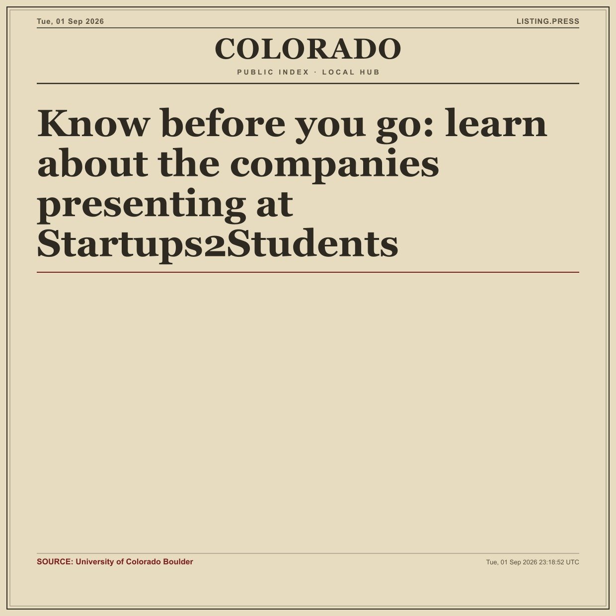 Know before you go: learn about the companies presenting at Startups2Students