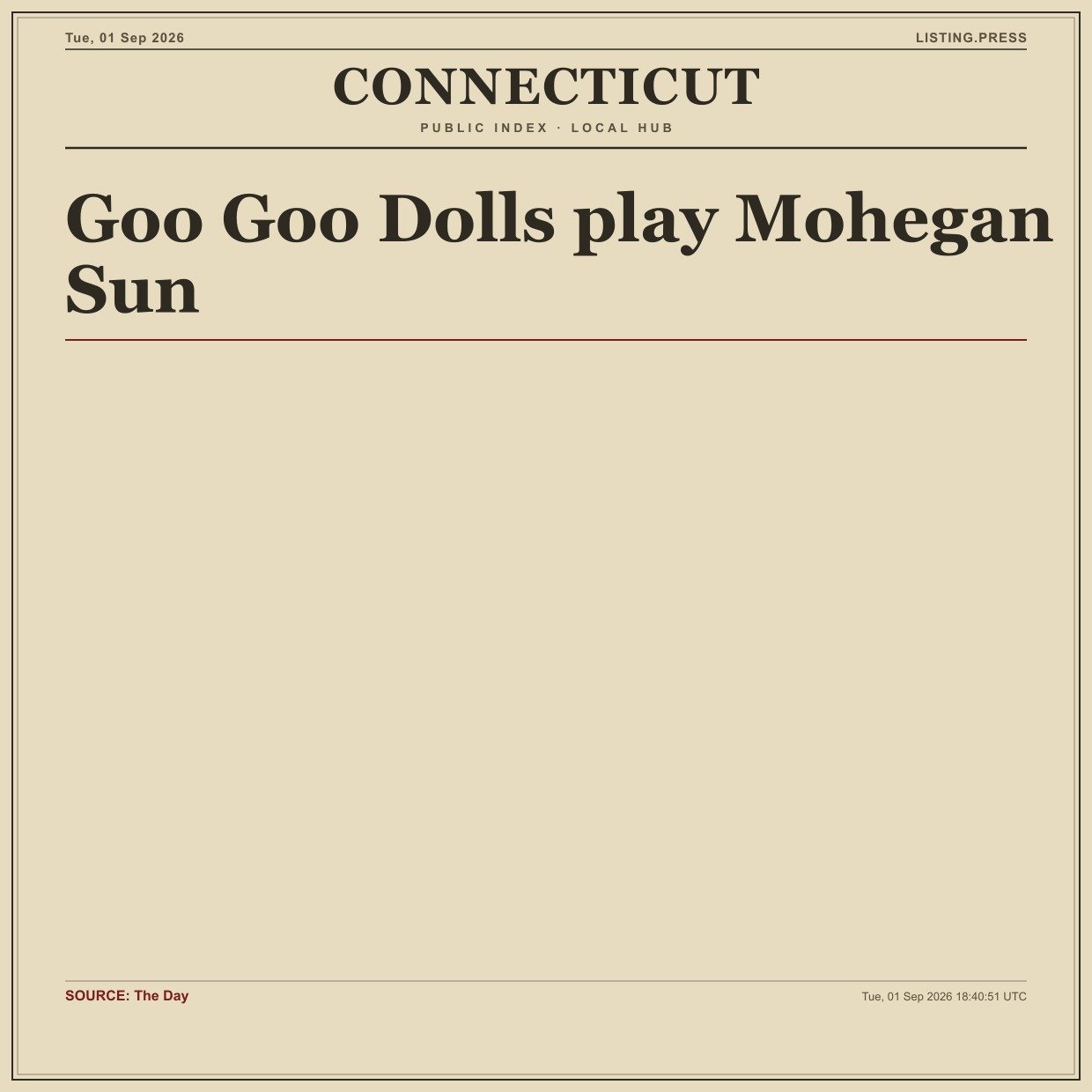 Goo Goo Dolls play Mohegan Sun
