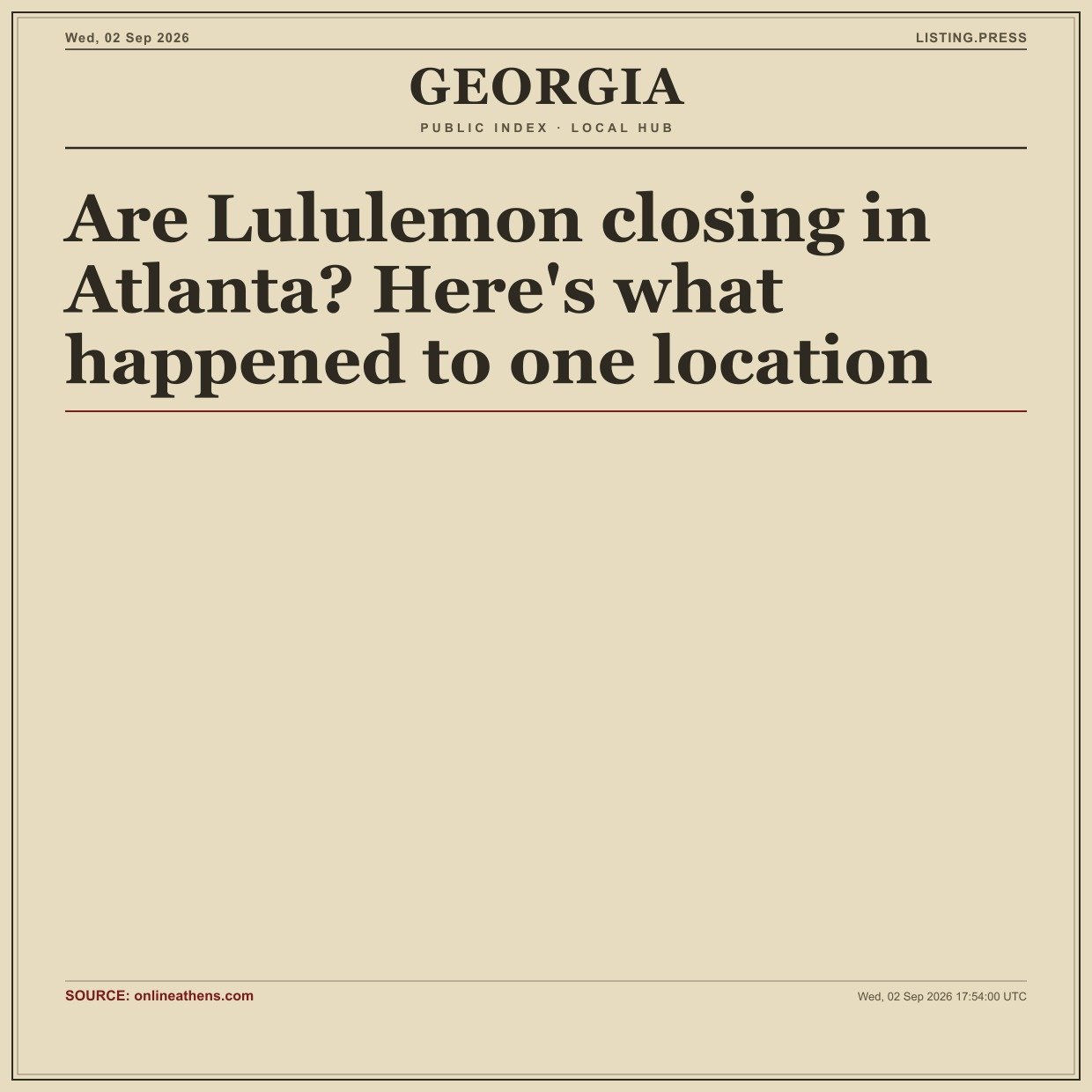 Are Lululemon closing in Atlanta? Here's what happened to one location