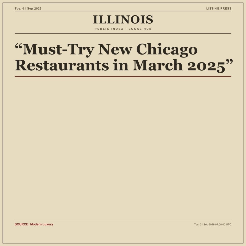 “Must-Try New Chicago Restaurants in March 2025”