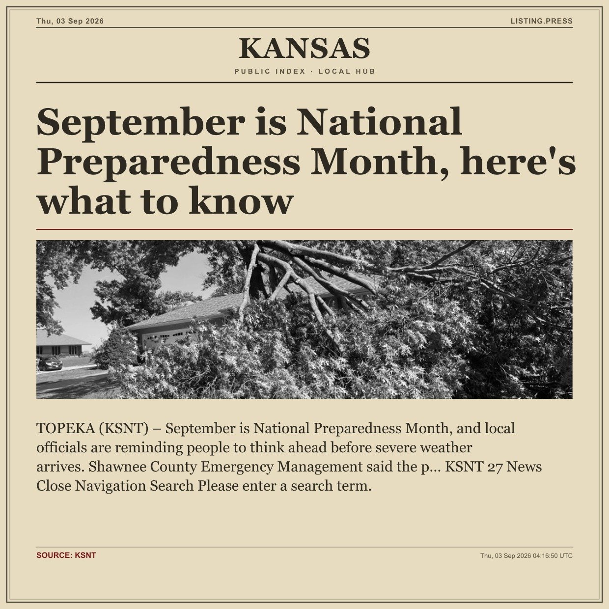 September is National Preparedness Month, here's what to know
