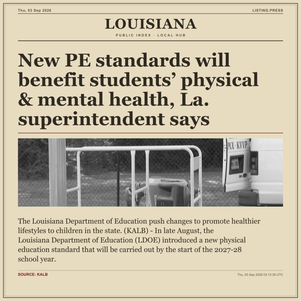 New PE standards will benefit students’ physical & mental health, La. superintendent says