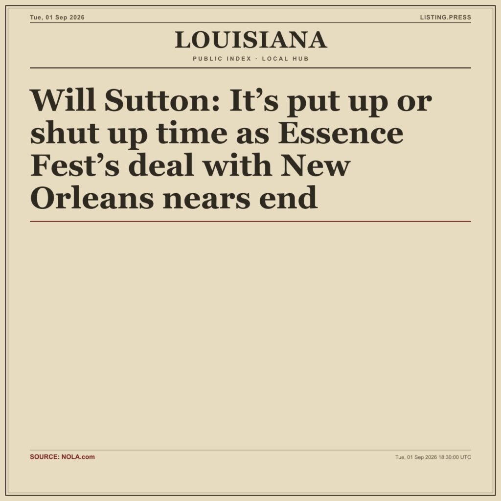 Will Sutton: It’s put up or shut up time as Essence Fest’s deal with New Orleans nears end