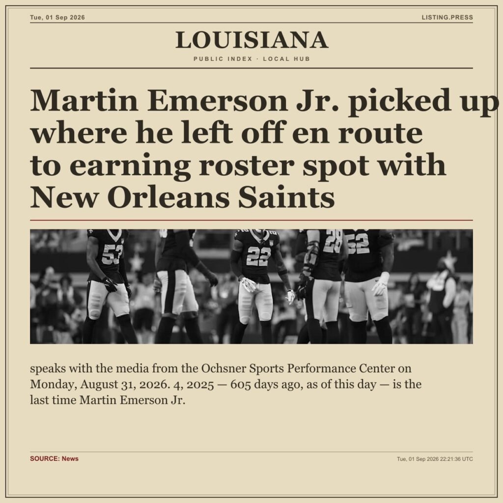 Martin Emerson Jr. picked up where he left off en route to earning roster spot with New Orleans Saints