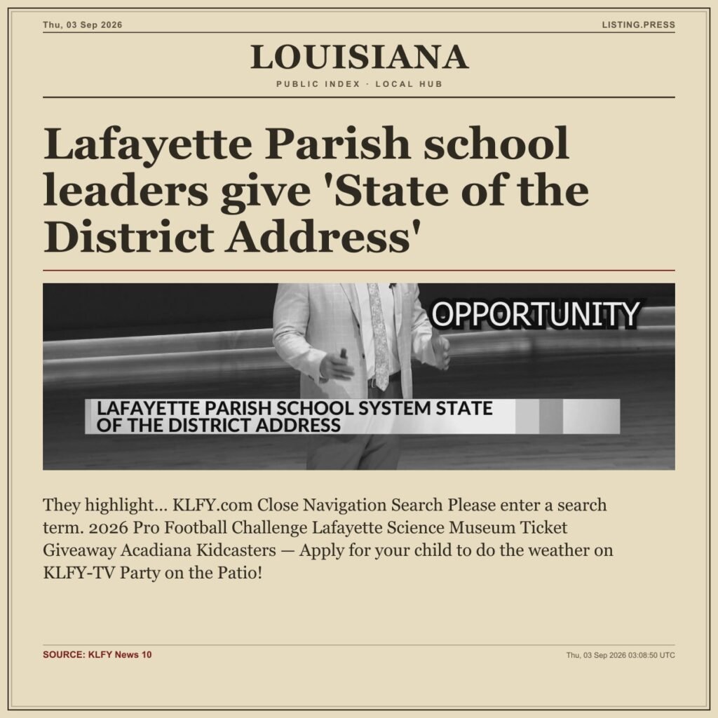 Lafayette Parish school leaders give ‘State of the District Address’