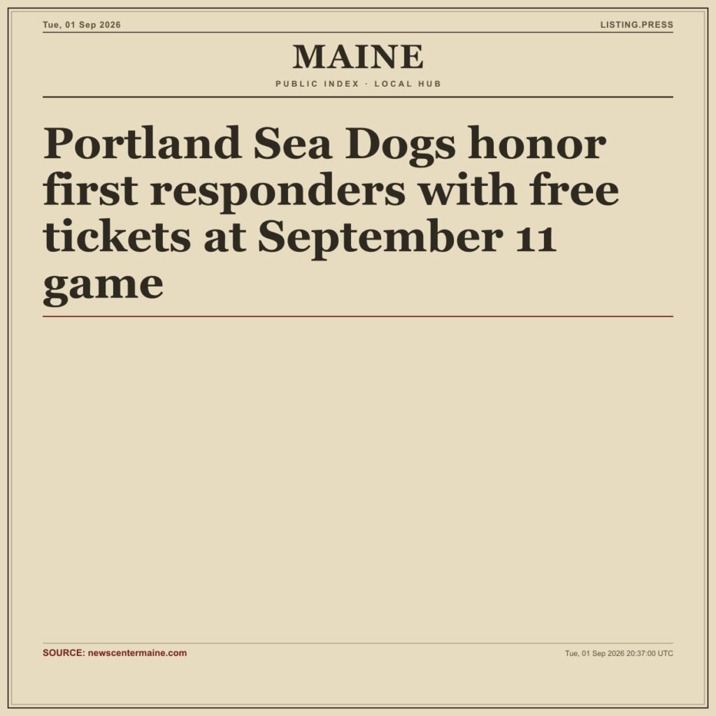 Portland Sea Dogs honor first responders with free tickets at September 11 game