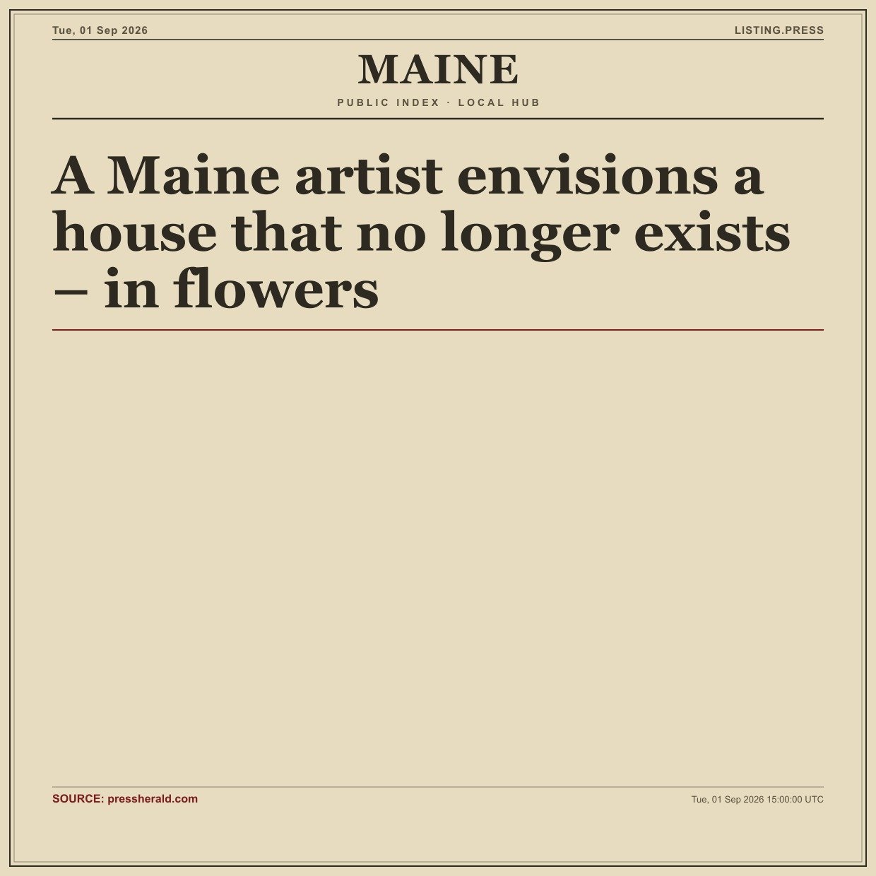 A Maine artist envisions a house that no longer exists – in flowers