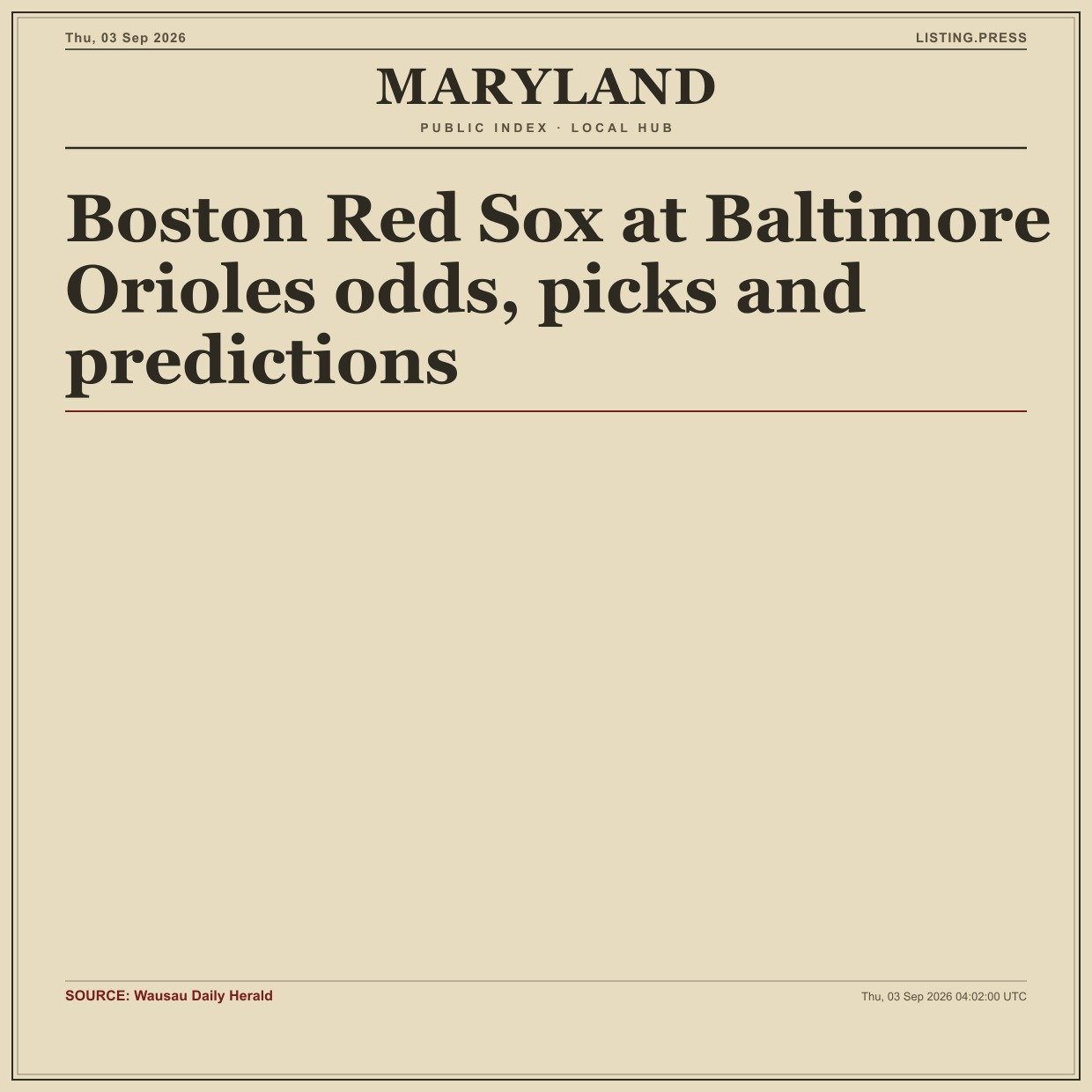 Boston Red Sox at Baltimore Orioles odds, picks and predictions