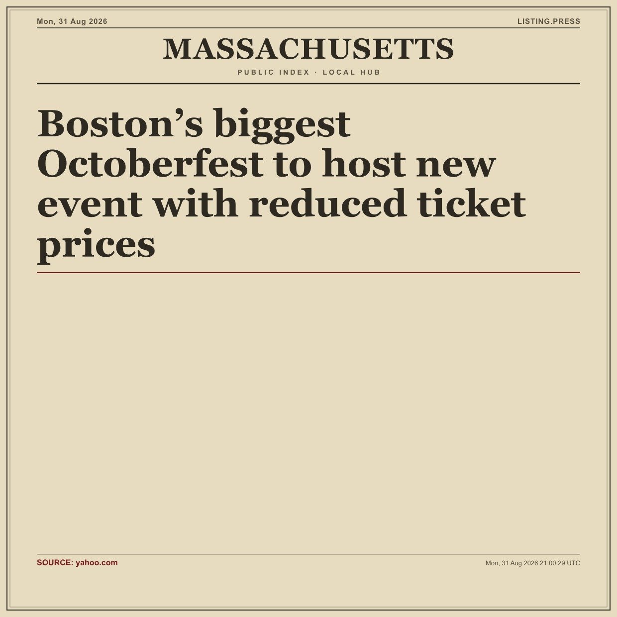 Boston’s biggest Octoberfest to host new event with reduced ticket prices