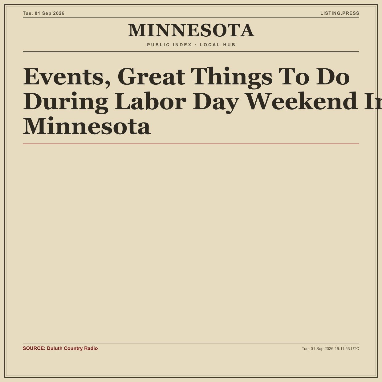 Events, Great Things To Do During Labor Day Weekend In Minnesota