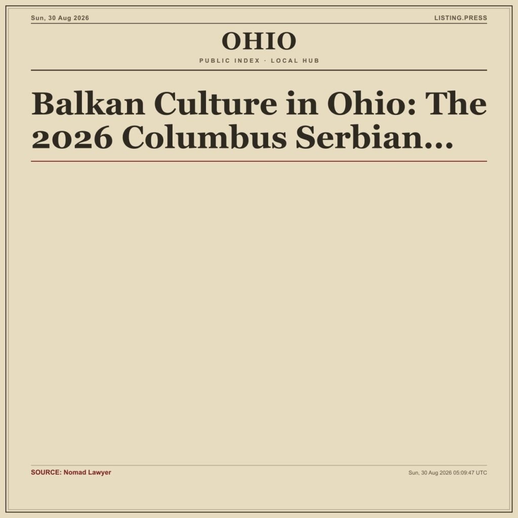Balkan Culture in Ohio: The 2026 Columbus Serbian…