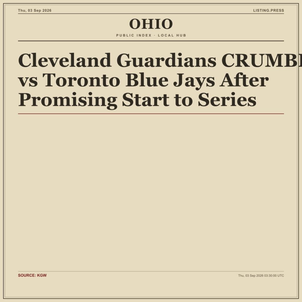 Cleveland Guardians CRUMBLE vs Toronto Blue Jays After Promising Start to Series