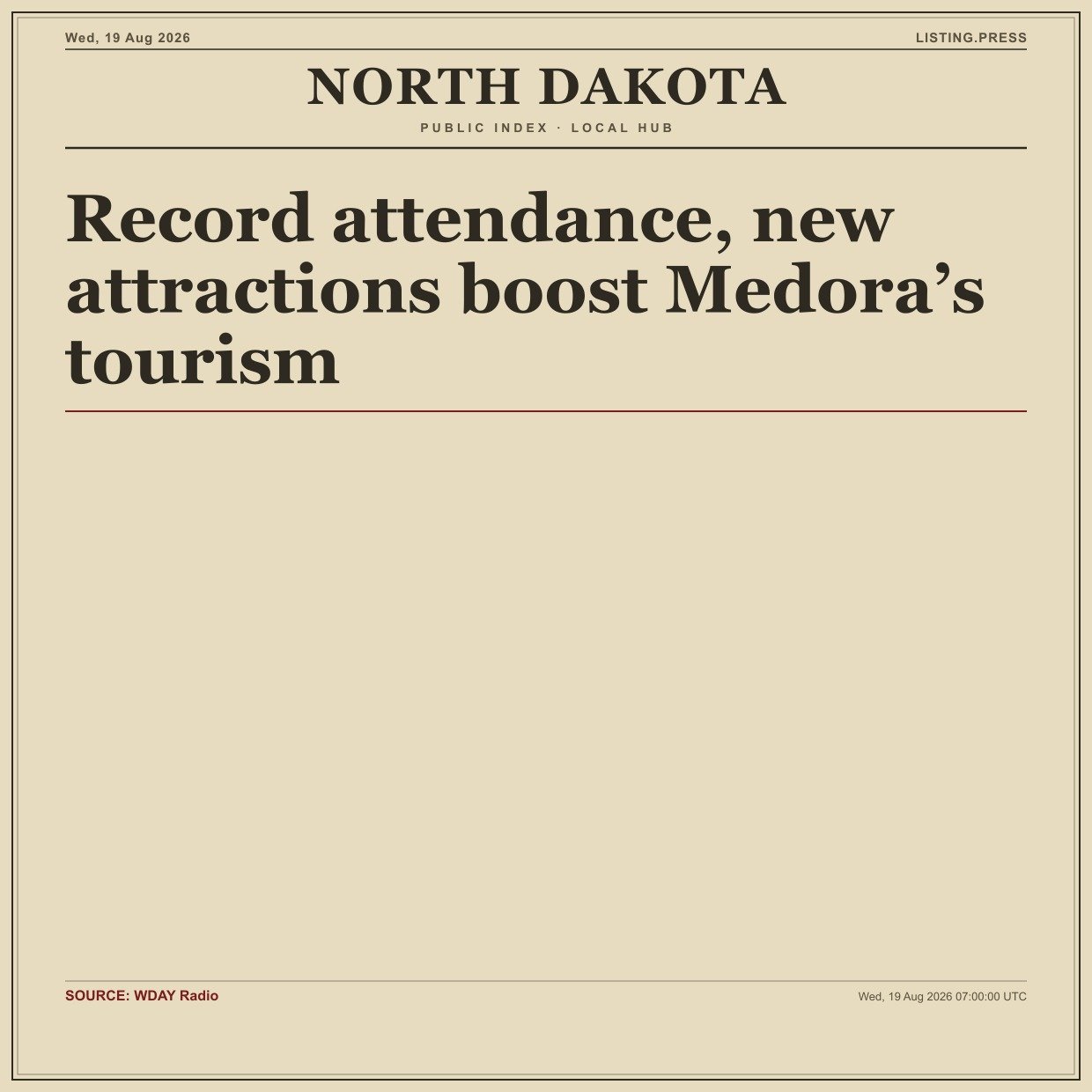 Record attendance, new attractions boost Medora’s tourism
