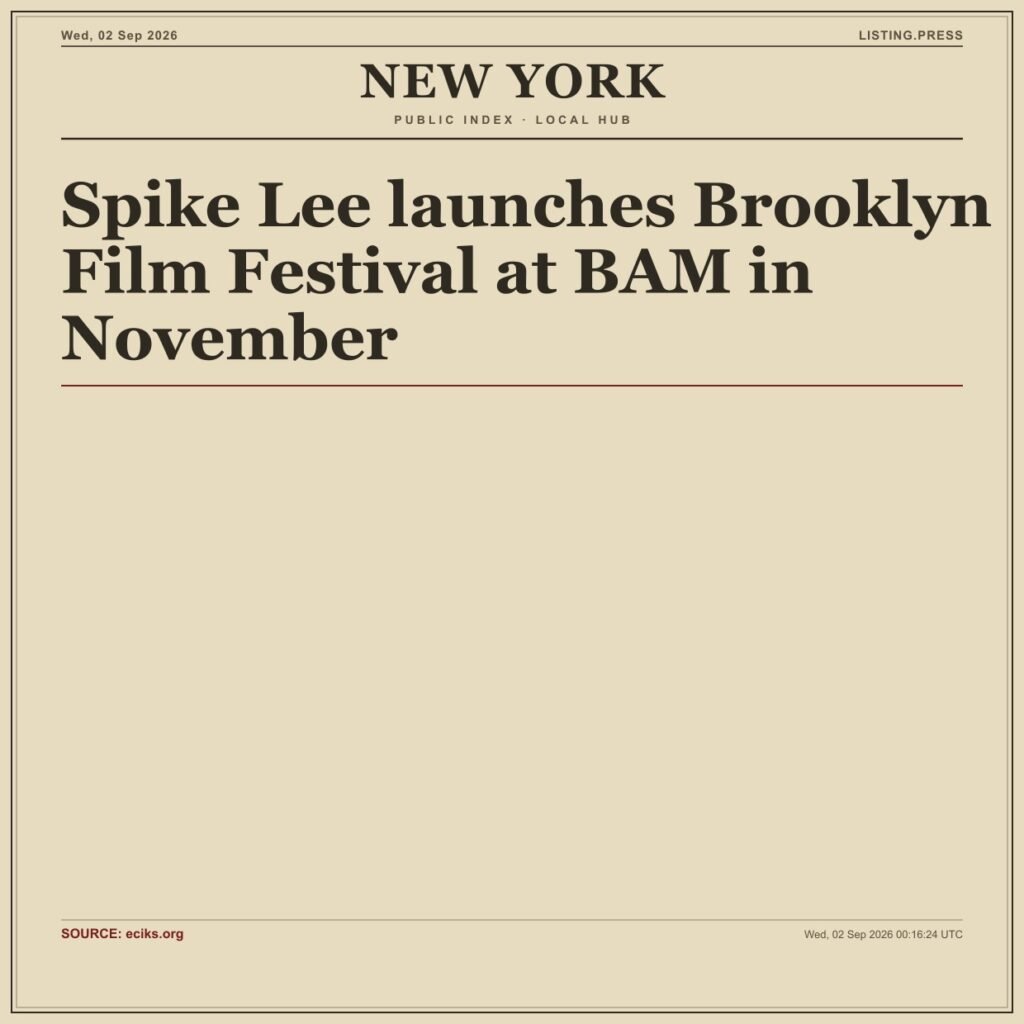 Spike Lee launches Brooklyn Film Festival at BAM in November