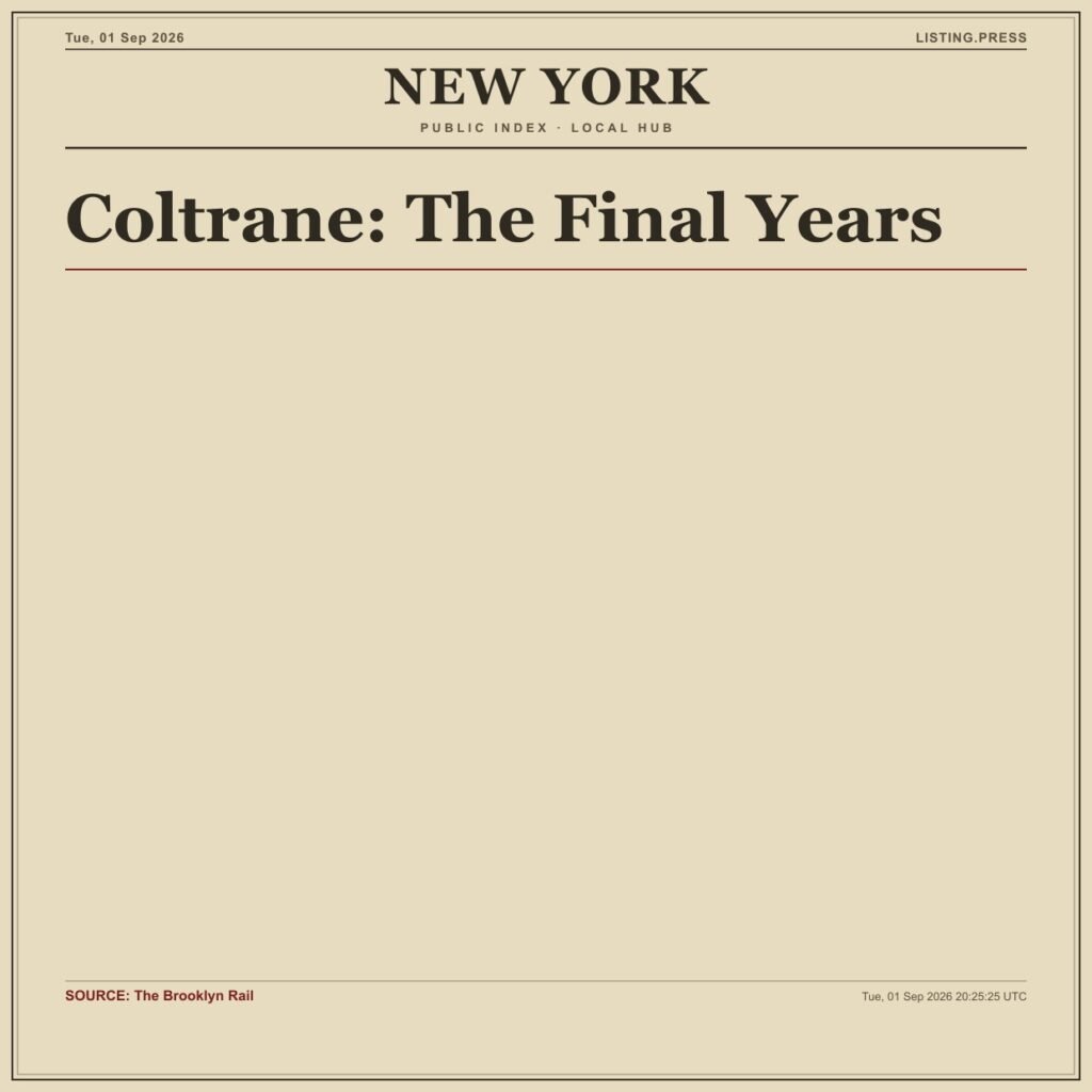 Coltrane: The Final Years