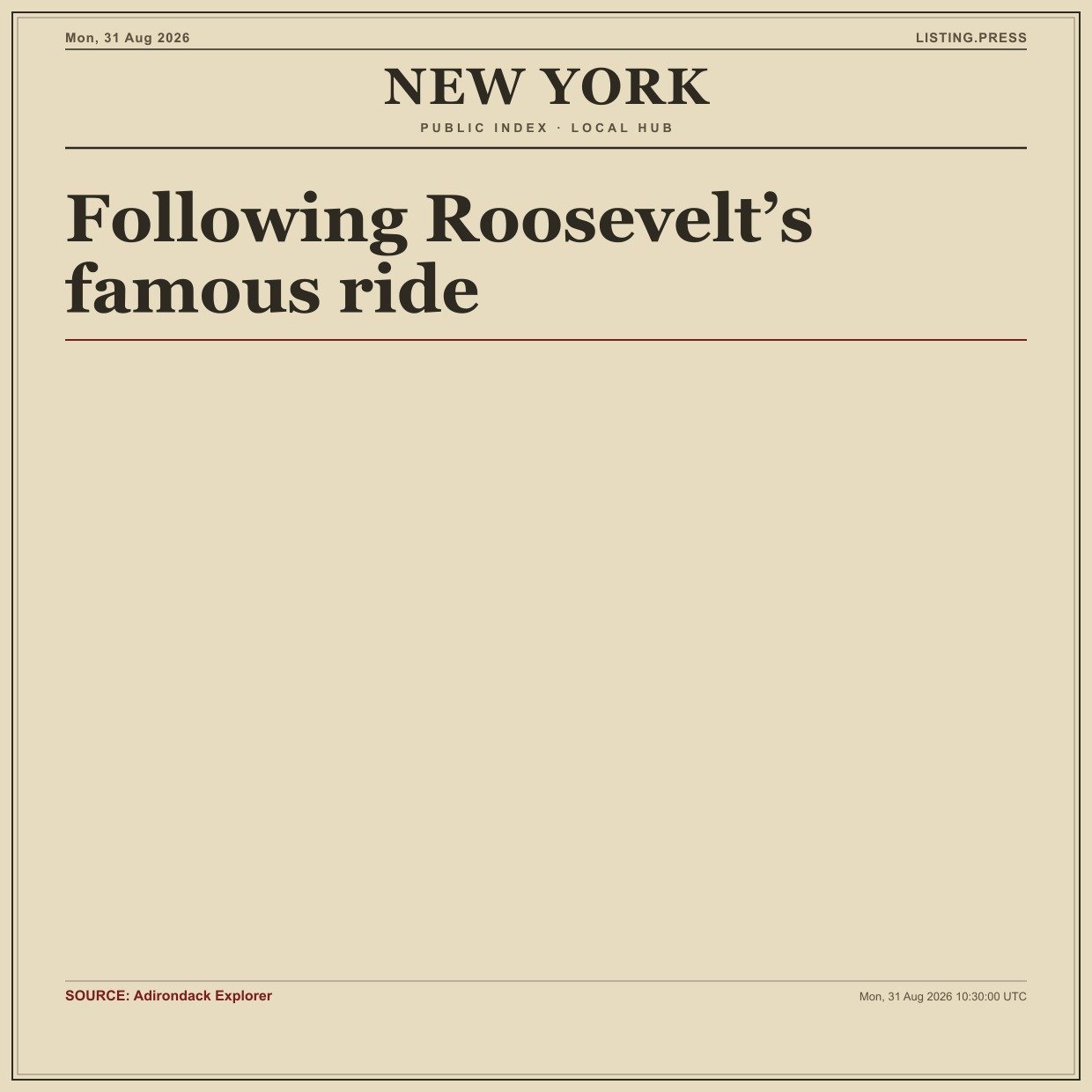 Following Roosevelt’s famous ride