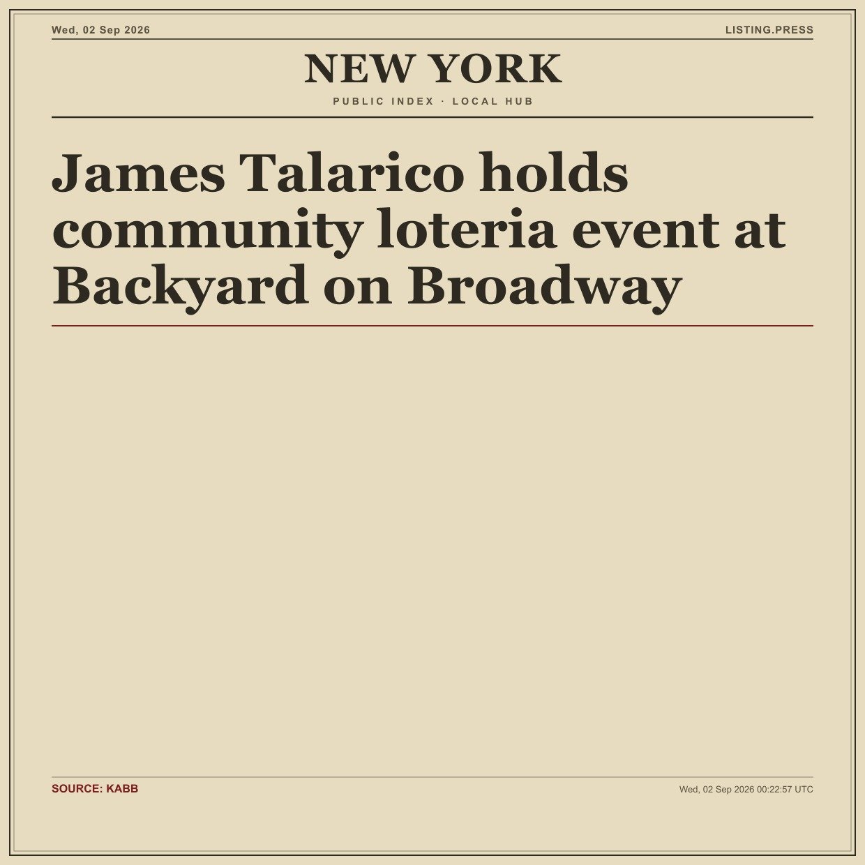 James Talarico holds community loteria event at Backyard on Broadway