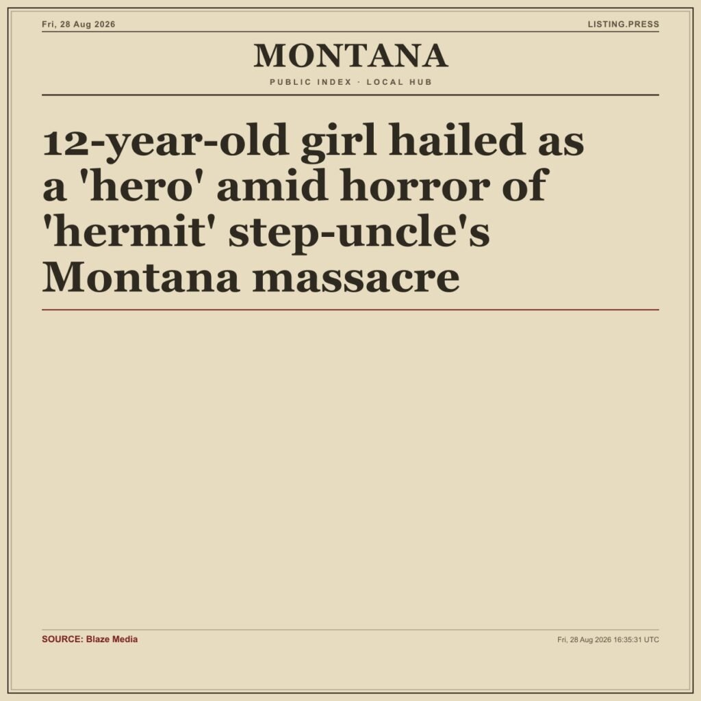 12-year-old girl hailed as a ‘hero’ amid horror of ‘hermit’ step-uncle’s Montana massacre