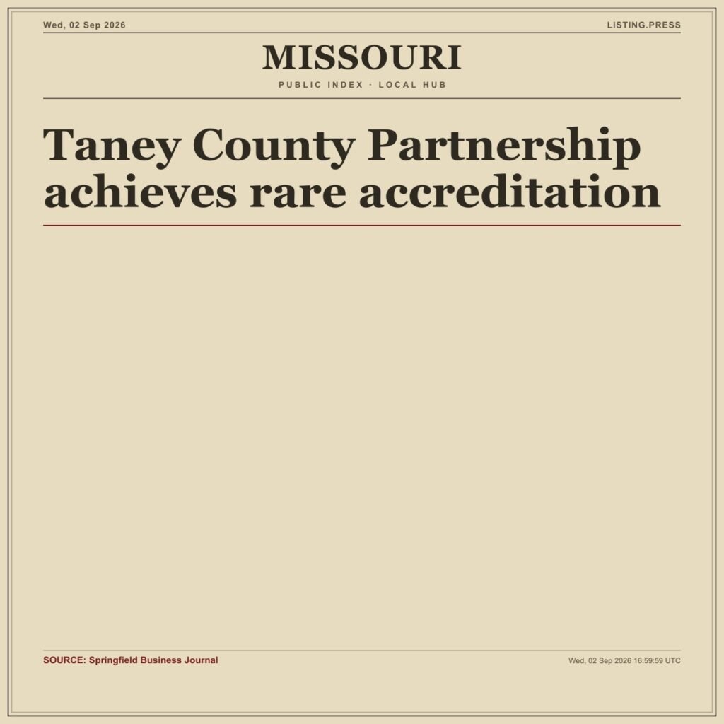 Taney County Partnership achieves rare accreditation