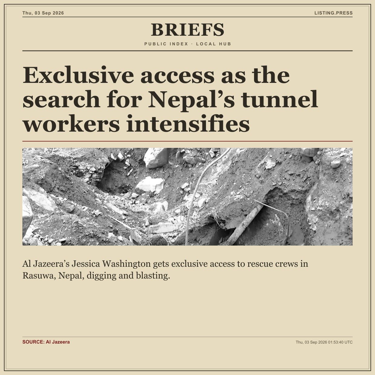 Exclusive access as the search for Nepal’s tunnel workers intensifies