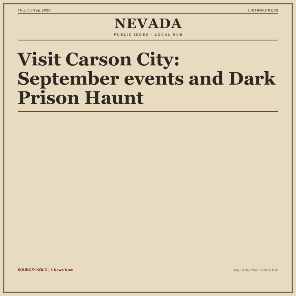 Visit Carson City: September events and Dark Prison Haunt