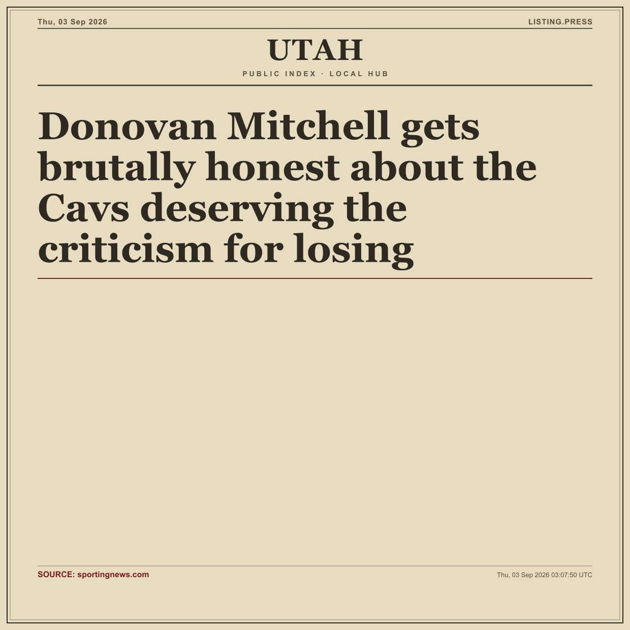 Donovan Mitchell gets brutally honest about the Cavs deserving the criticism for losing