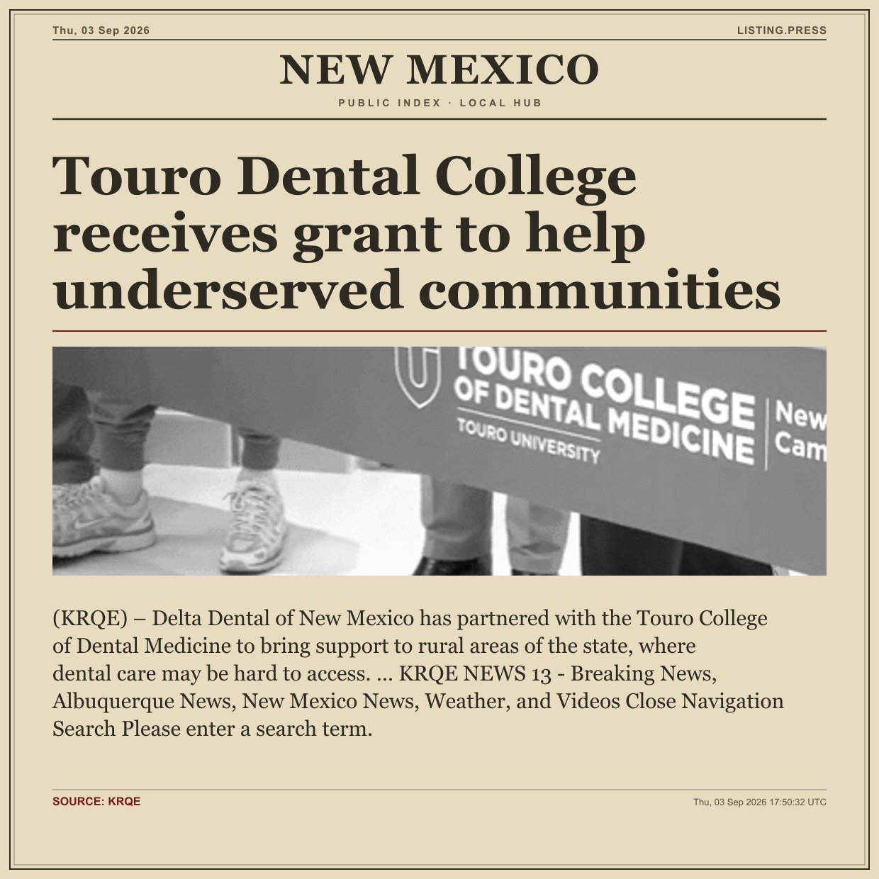 Touro Dental College receives grant to help underserved communities