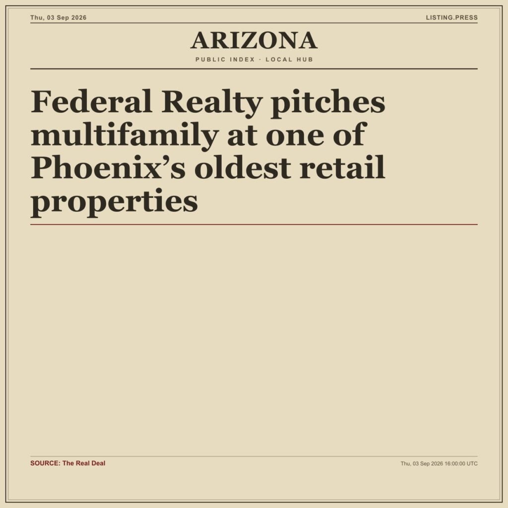 Federal Realty pitches multifamily at one of Phoenix’s oldest retail properties