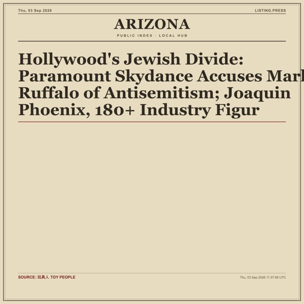 Hollywood’s Jewish Divide: Paramount Skydance Accuses Mark Ruffalo of Antisemitism; Joaquin Phoenix, 180+ Industry Figur