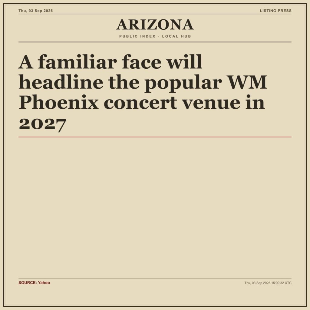 A familiar face will headline the popular WM Phoenix concert venue in 2027