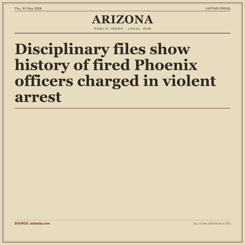 Disciplinary files show history of fired Phoenix officers charged in violent arrest