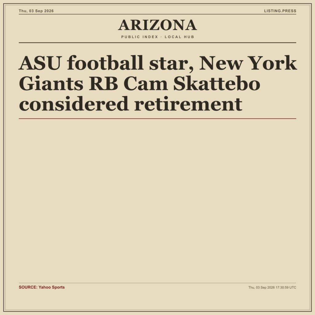 ASU football star, New York Giants RB Cam Skattebo considered retirement