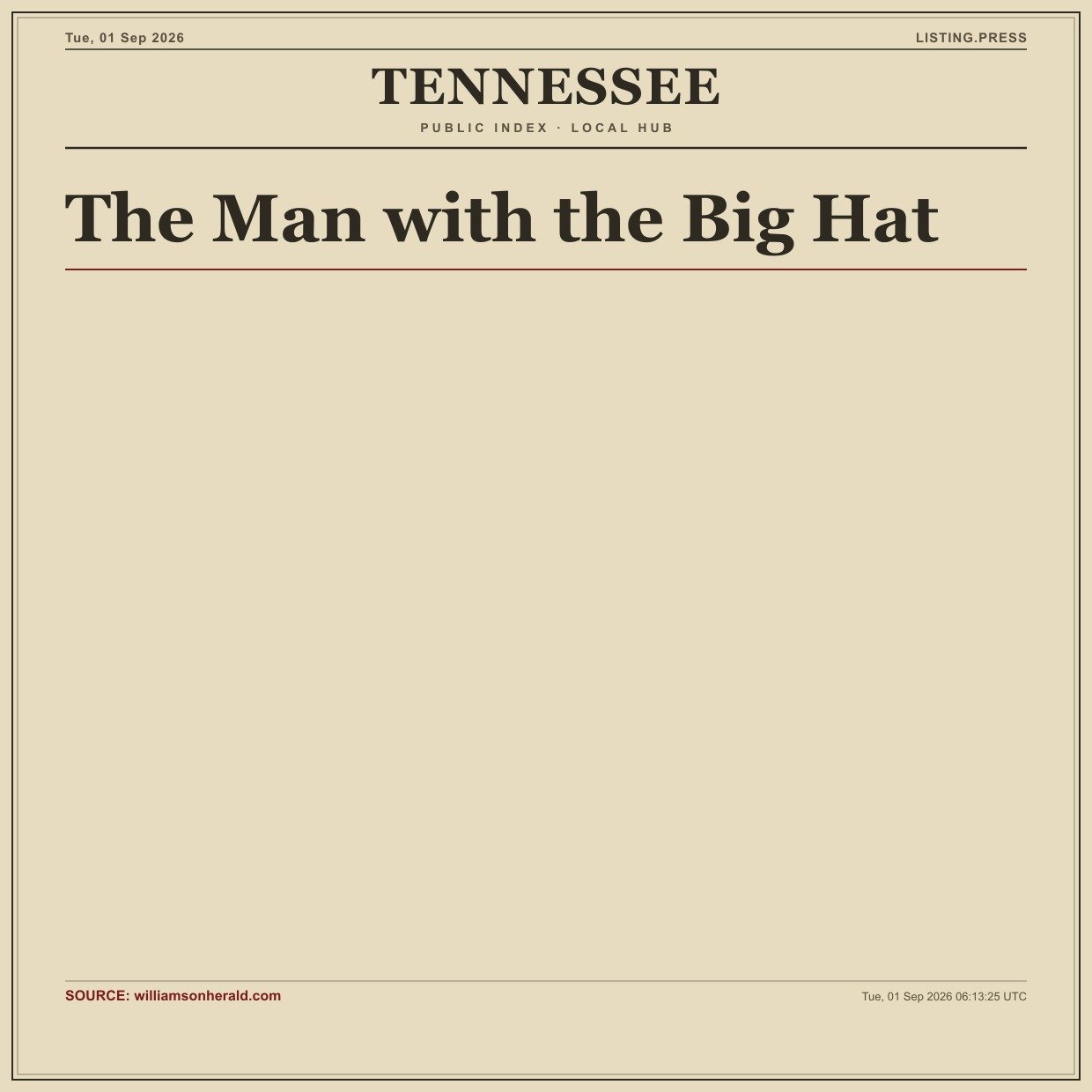 The Man with the Big Hat