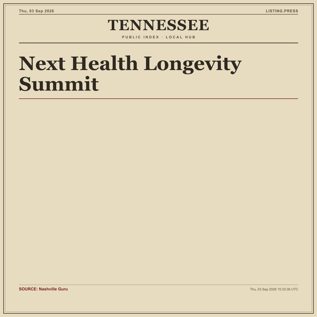 Next Health Longevity Summit