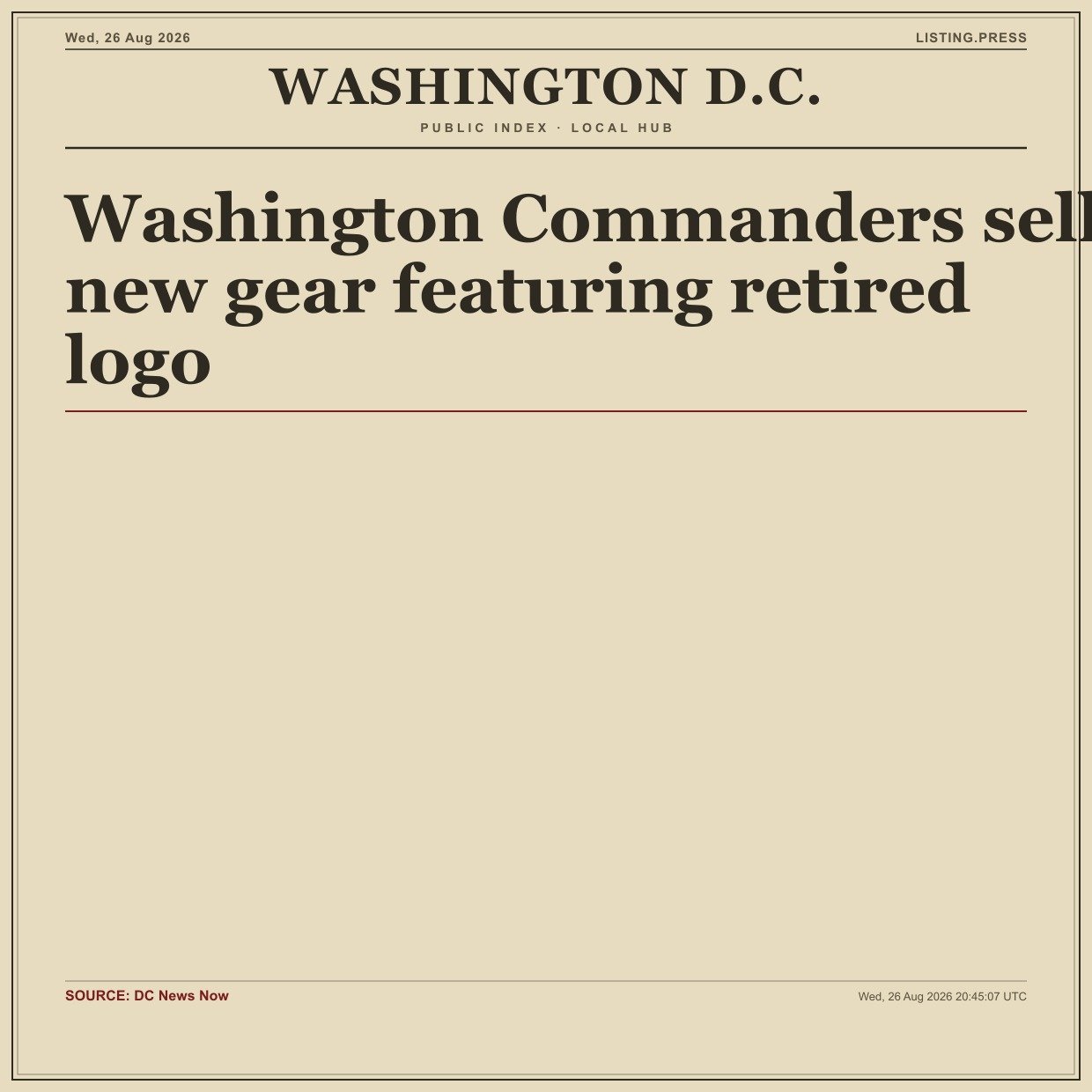 Washington Commanders sell new gear featuring retired logo