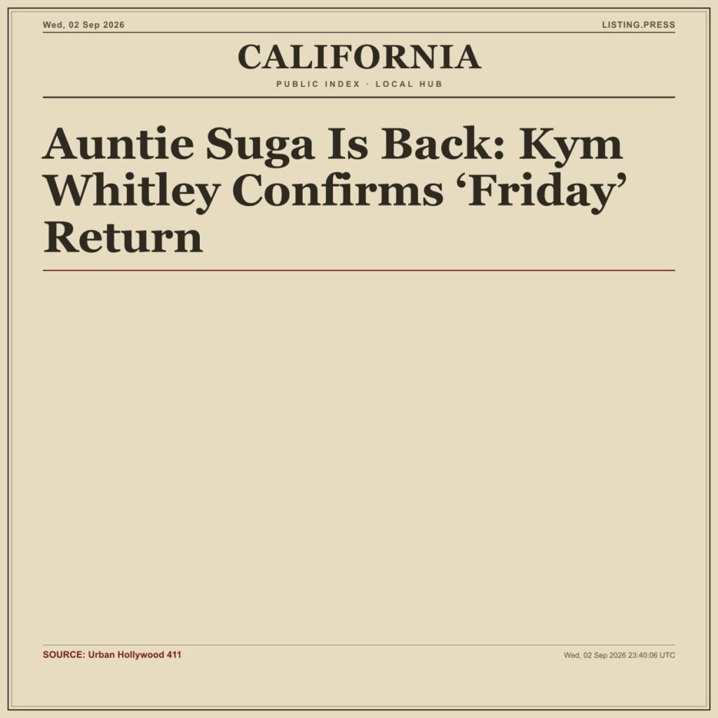 Auntie Suga Is Back: Kym Whitley Confirms ‘Friday’ Return