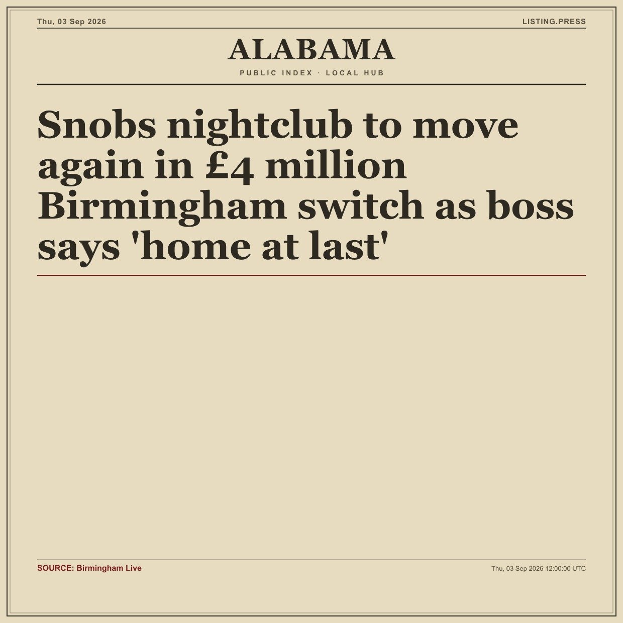 Snobs nightclub to move again in £4 million Birmingham switch as boss says 'home at last'