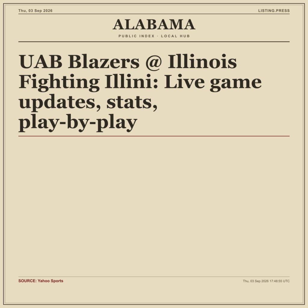 UAB Blazers @ Illinois Fighting Illini: Live game updates, stats, play-by-play