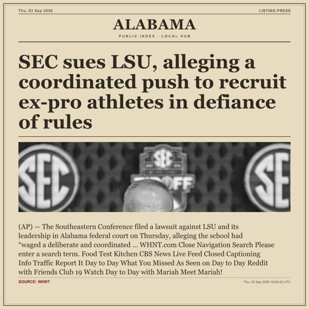 SEC sues LSU, alleging a coordinated push to recruit ex-pro athletes in defiance of rules